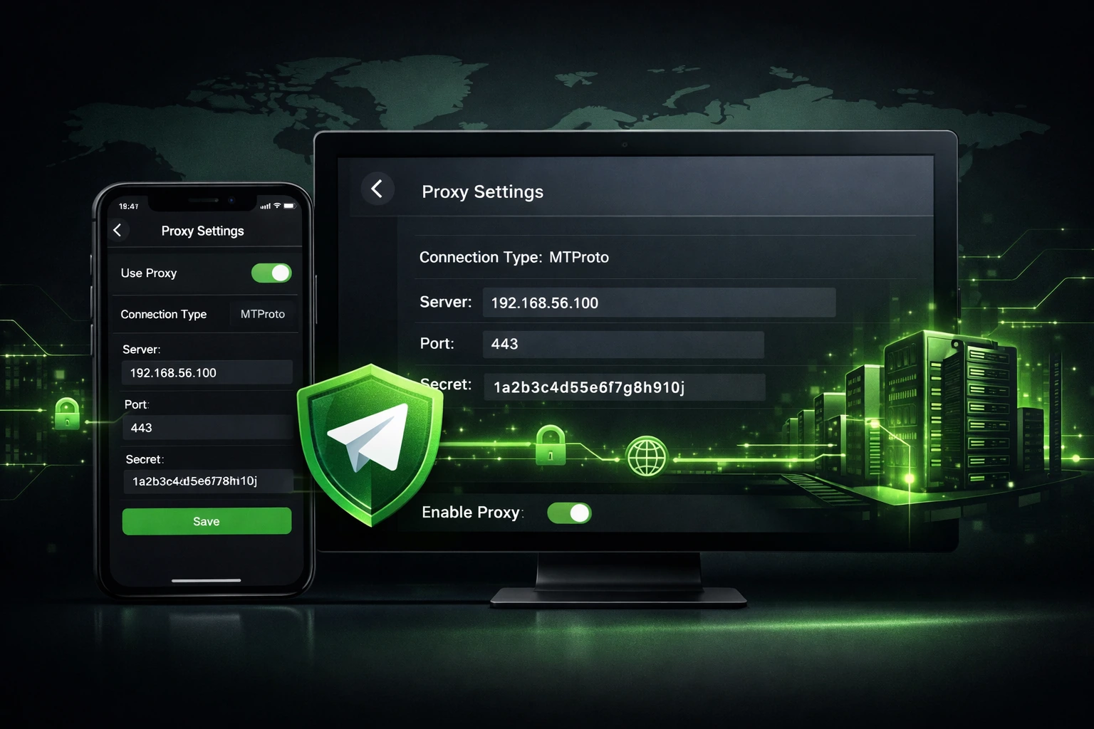 Настройка MTProto Proxy Telegram на телефоне и компьютере