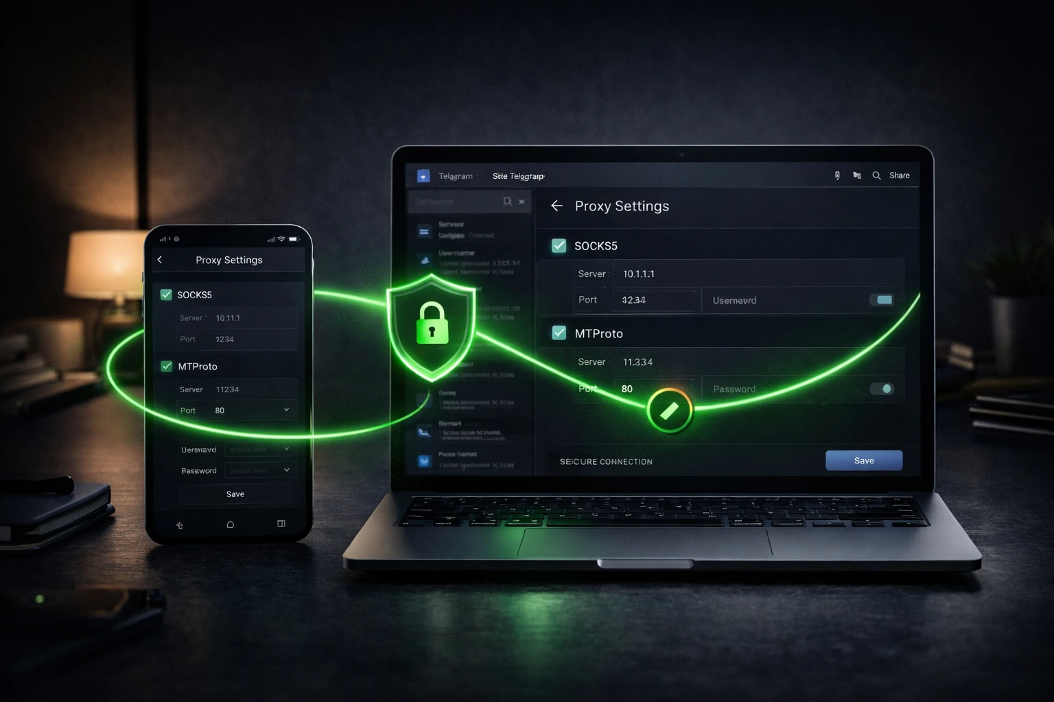 Настройка прокси в Telegram через SOCKS5 и MTProto