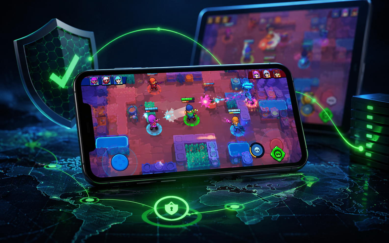 VPN для Brawl Stars на смартфоне и планшете с проверкой матчей и маршрута