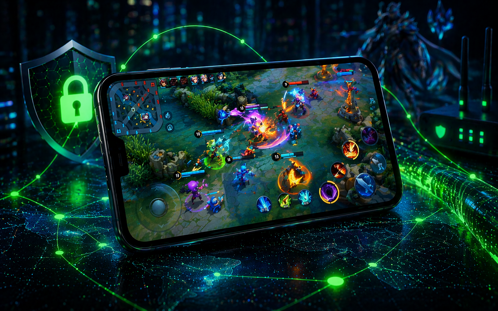 VPN для Mobile Legends на смартфоне с проверкой матчмейкинга, боёв и стабильного маршрута